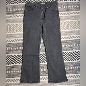 Madewell Cali Demi-Boot Jeans Gray Button Fly Size 30